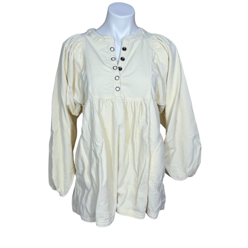 We the free corduroy tunic top dress size XS off white cream